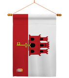 Gibraltar - Nationality Flags of the World Vertical Impressions Decorative Flags HG140093 Made In USA