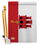 Gibraltar - Nationality Flags of the World Vertical Impressions Decorative Flags HG140093 Made In USA