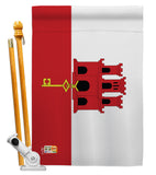 Gibraltar - Nationality Flags of the World Vertical Impressions Decorative Flags HG140093 Made In USA