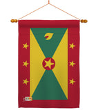 Grenada - Nationality Flags of the World Vertical Impressions Decorative Flags HG140096 Made In USA