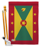 Grenada - Nationality Flags of the World Vertical Impressions Decorative Flags HG140096 Made In USA