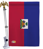 Haiti - Nationality Flags of the World Vertical Impressions Decorative Flags HG140103 Made In USA