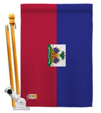 Haiti - Nationality Flags of the World Vertical Impressions Decorative Flags HG140103 Made In USA