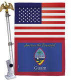 US Guam - Nationality Flags of the World Vertical Impressions Decorative Flags HG140266 Made In USA