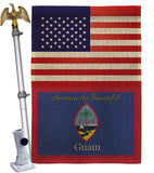 US Guam - Nationality Flags of the World Vertical Impressions Decorative Flags HG140266 Made In USA