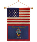 US Guam - Nationality Flags of the World Vertical Impressions Decorative Flags HG140266 Made In USA