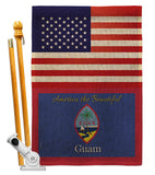 US Guam - Nationality Flags of the World Vertical Impressions Decorative Flags HG140266 Made In USA