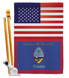 US Guam - Nationality Flags of the World Vertical Impressions Decorative Flags HG140266 Made In USA