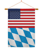 Bavaria US Friendship - Nationality Flags of the World Vertical Impressions Decorative Flags HG140294 Made In USA