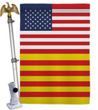 Catalonia US Friendship - Nationality Flags of the World Vertical Impressions Decorative Flags HG140337 Made In USA