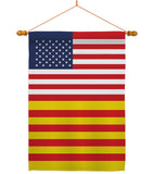 Catalonia US Friendship - Nationality Flags of the World Vertical Impressions Decorative Flags HG140337 Made In USA