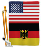 Germany w/Eagle US Friendship - Nationality Flags of the World Vertical Impressions Decorative Flags HG140383 Made In USA