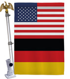 Germany US Friendship - Nationality Flags of the World Vertical Impressions Decorative Flags HG140384 Made In USA