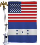 Honduras US Friendship - Nationality Flags of the World Vertical Impressions Decorative Flags HG140397 Made In USA