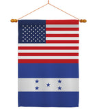 Honduras US Friendship - Nationality Flags of the World Vertical Impressions Decorative Flags HG140397 Made In USA