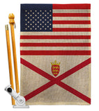 Jersey US Friendship - Nationality Flags of the World Vertical Impressions Decorative Flags HG140419 Made In USA