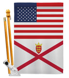 Jersey US Friendship - Nationality Flags of the World Vertical Impressions Decorative Flags HG140419 Made In USA