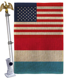 Luxembourg US Friendship - Nationality Flags of the World Vertical Impressions Decorative Flags HG140437 Made In USA