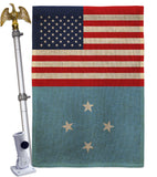 Micronesia US Friendship - Nationality Flags of the World Vertical Impressions Decorative Flags HG140452 Made In USA