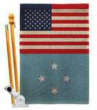 Micronesia US Friendship - Nationality Flags of the World Vertical Impressions Decorative Flags HG140452 Made In USA