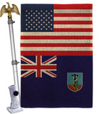 Montserrat US Friendship - Nationality Flags of the World Vertical Impressions Decorative Flags HG140456 Made In USA