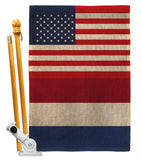 Netherlands US Friendship - Nationality Flags of the World Vertical Impressions Decorative Flags HG140463 Made In USA