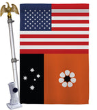 Northern Territories US Friendship - Nationality Flags of the World Vertical Impressions Decorative Flags HG140473 Made In USA