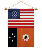 Northern Territories US Friendship - Nationality Flags of the World Vertical Impressions Decorative Flags HG140473 Made In USA