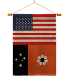 Northern Territories US Friendship - Nationality Flags of the World Vertical Impressions Decorative Flags HG140473 Made In USA