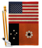 Northern Territories US Friendship - Nationality Flags of the World Vertical Impressions Decorative Flags HG140473 Made In USA