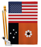 Northern Territories US Friendship - Nationality Flags of the World Vertical Impressions Decorative Flags HG140473 Made In USA