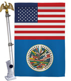 Organization Of American States US Friendship - Nationality Flags of the World Vertical Impressions Decorative Flags HG140475 Made In USA