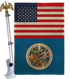 Organization Of American States US Friendship - Nationality Flags of the World Vertical Impressions Decorative Flags HG140475 Made In USA