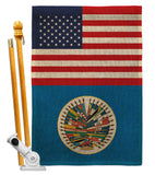 Organization Of American States US Friendship - Nationality Flags of the World Vertical Impressions Decorative Flags HG140475 Made In USA