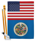 Organization Of American States US Friendship - Nationality Flags of the World Vertical Impressions Decorative Flags HG140475 Made In USA