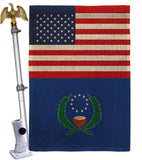 Pohnpei US Friendship - Nationality Flags of the World Vertical Impressions Decorative Flags HG140481 Made In USA