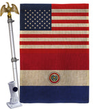 Paraguay US Friendship - Nationality Flags of the World Vertical Impressions Decorative Flags HG140482 Made In USA