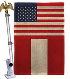 Peru US Friendship - Nationality Flags of the World Vertical Impressions Decorative Flags HG140483 Made In USA