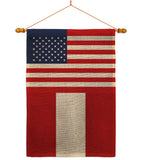 Peru US Friendship - Nationality Flags of the World Vertical Impressions Decorative Flags HG140483 Made In USA