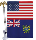 Pitcairn Islands US Friendship - Nationality Flags of the World Vertical Impressions Decorative Flags HG140485 Made In USA