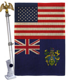 Pitcairn Islands US Friendship - Nationality Flags of the World Vertical Impressions Decorative Flags HG140485 Made In USA