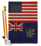 Pitcairn Islands US Friendship - Nationality Flags of the World Vertical Impressions Decorative Flags HG140485 Made In USA