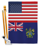 Pitcairn Islands US Friendship - Nationality Flags of the World Vertical Impressions Decorative Flags HG140485 Made In USA