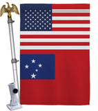 Samoa US Friendship - Nationality Flags of the World Vertical Impressions Decorative Flags HG140499 Made In USA