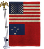 Samoa US Friendship - Nationality Flags of the World Vertical Impressions Decorative Flags HG140499 Made In USA