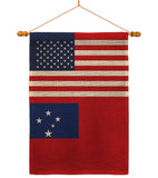 Samoa US Friendship - Nationality Flags of the World Vertical Impressions Decorative Flags HG140499 Made In USA