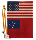 Samoa US Friendship - Nationality Flags of the World Vertical Impressions Decorative Flags HG140499 Made In USA