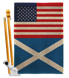St. Andrew Cross US Friendship - Nationality Flags of the World Vertical Impressions Decorative Flags HG140640 Made In USA