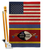 Swaziland US Friendship - Nationality Flags of the World Vertical Impressions Decorative Flags HG140658 Made In USA
