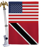 Trindad & Tobago US Friendship - Nationality Flags of the World Vertical Impressions Decorative Flags HG140669 Made In USA